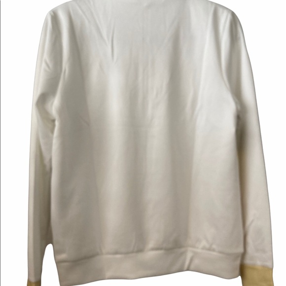 White Nature Printed Light Fully Lined Jacket Large - Picture 3 of 4